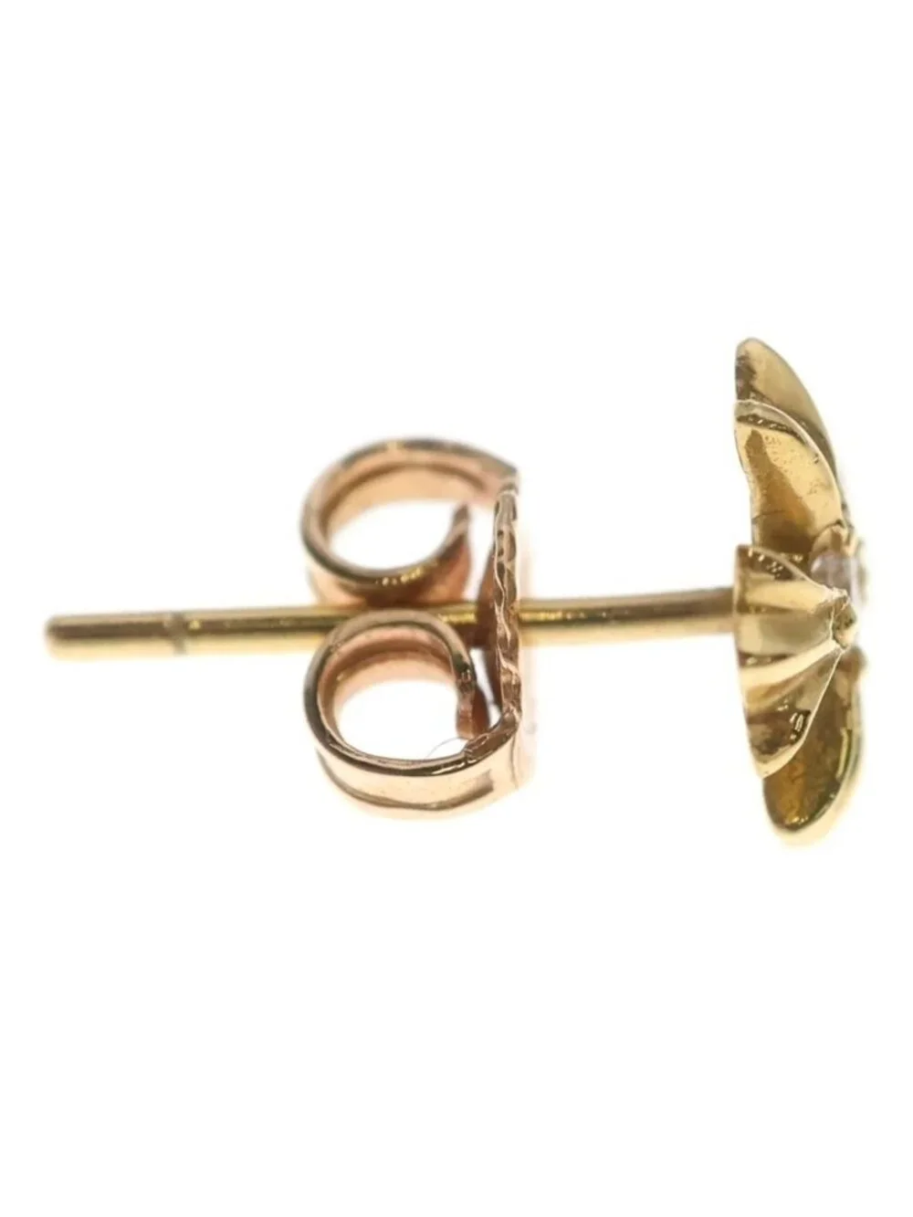 Chrome Hearts 22k CH Plus Stud Earrings Gold